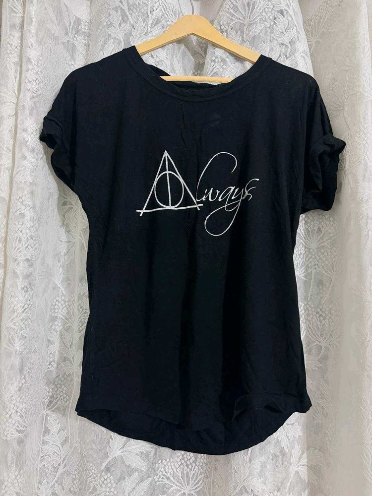 Black 'Always' Graphic T-Shirt
