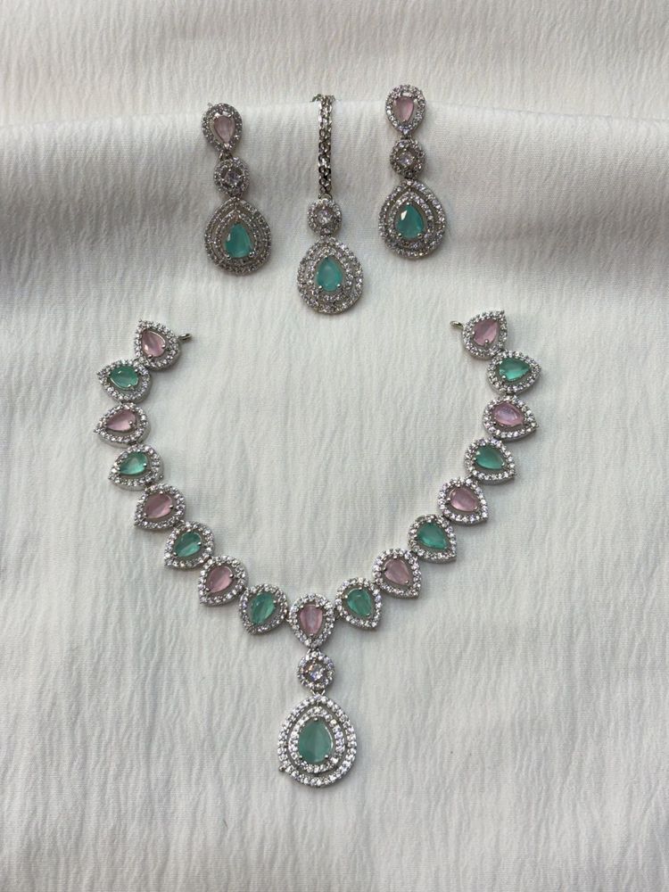 Mint &amp; Blush Stone Jewellery Set 💎