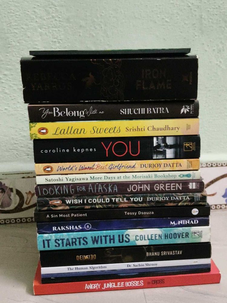 Collection of popular fiction books