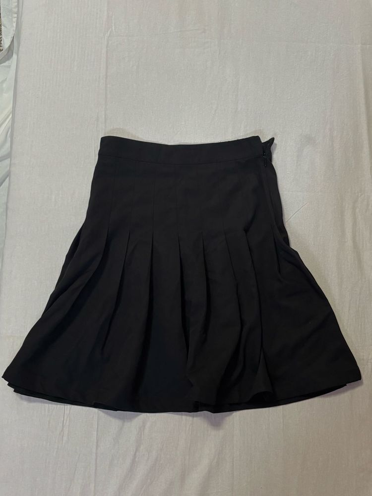 Pleated Black Skirt