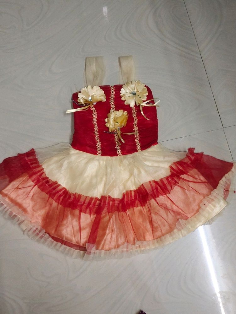 2-3 Months Baby Girls Frock