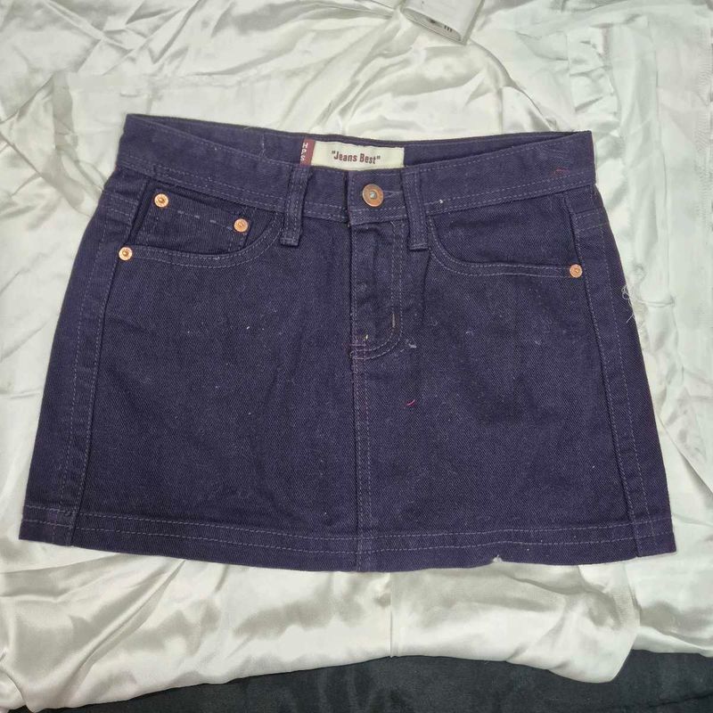Dark Wash Denim micro Mini Skirt