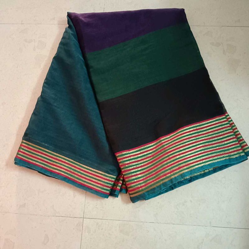 Multi-Color Striped Saree