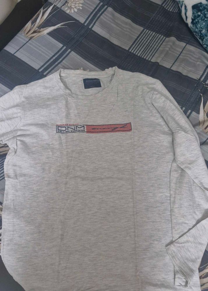 Stylish Grey Long Sleeve T-Shirt