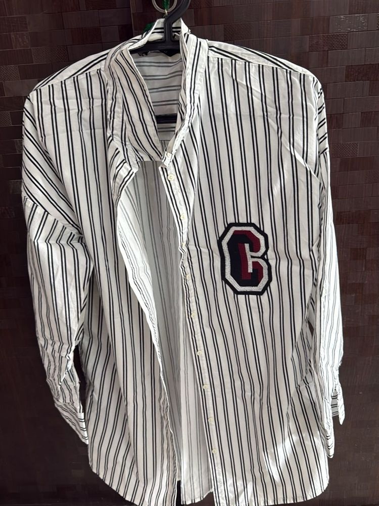 Chic Striped Button-Down Shirt