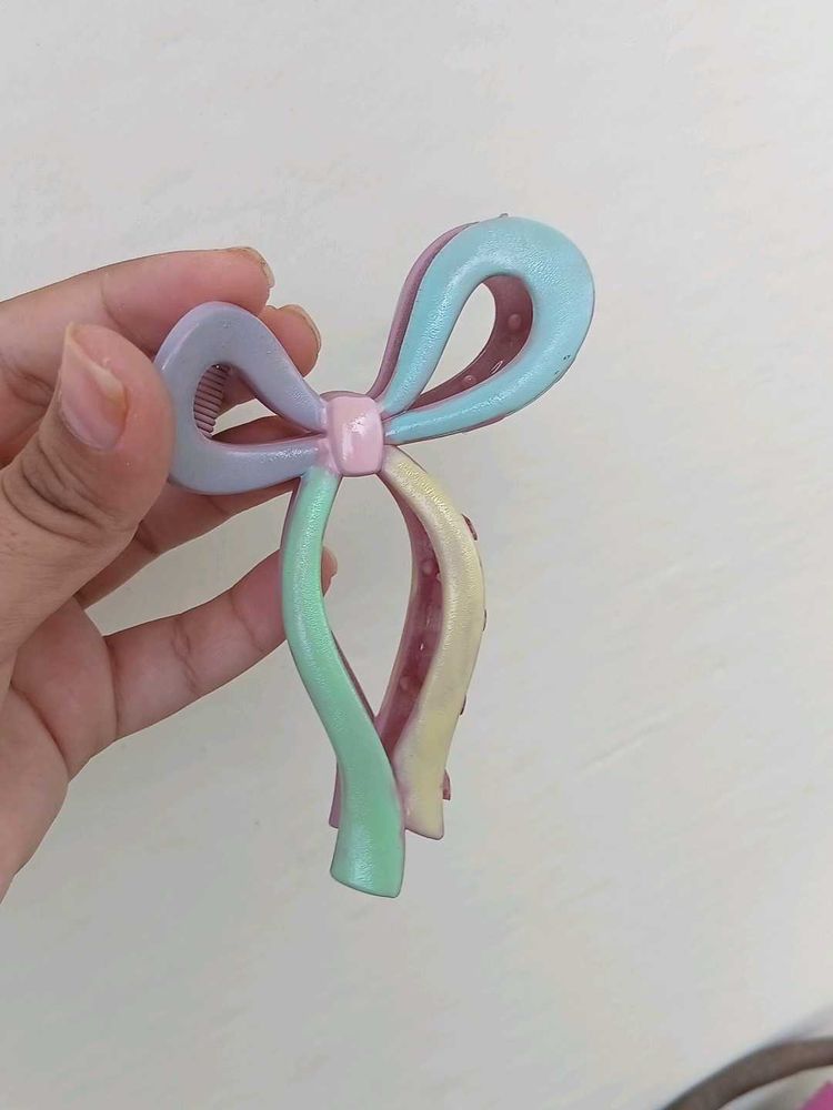 Cute Pastel Bow Hair Claw Clip