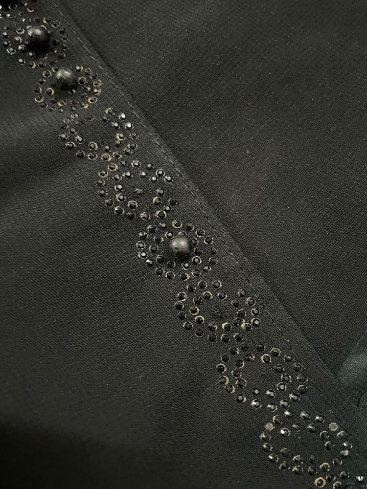 Embellished Black scaff/duppataa