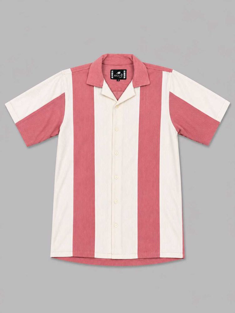 Retro Striped Short Sleeve Shirt
