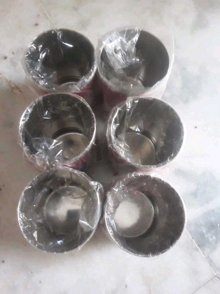 Set of 6 Stainless Steel glass