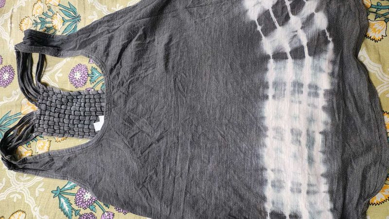 Gray Tie-Dye Tank Top