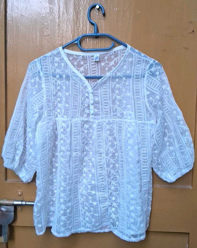 White Pinteresty Top
