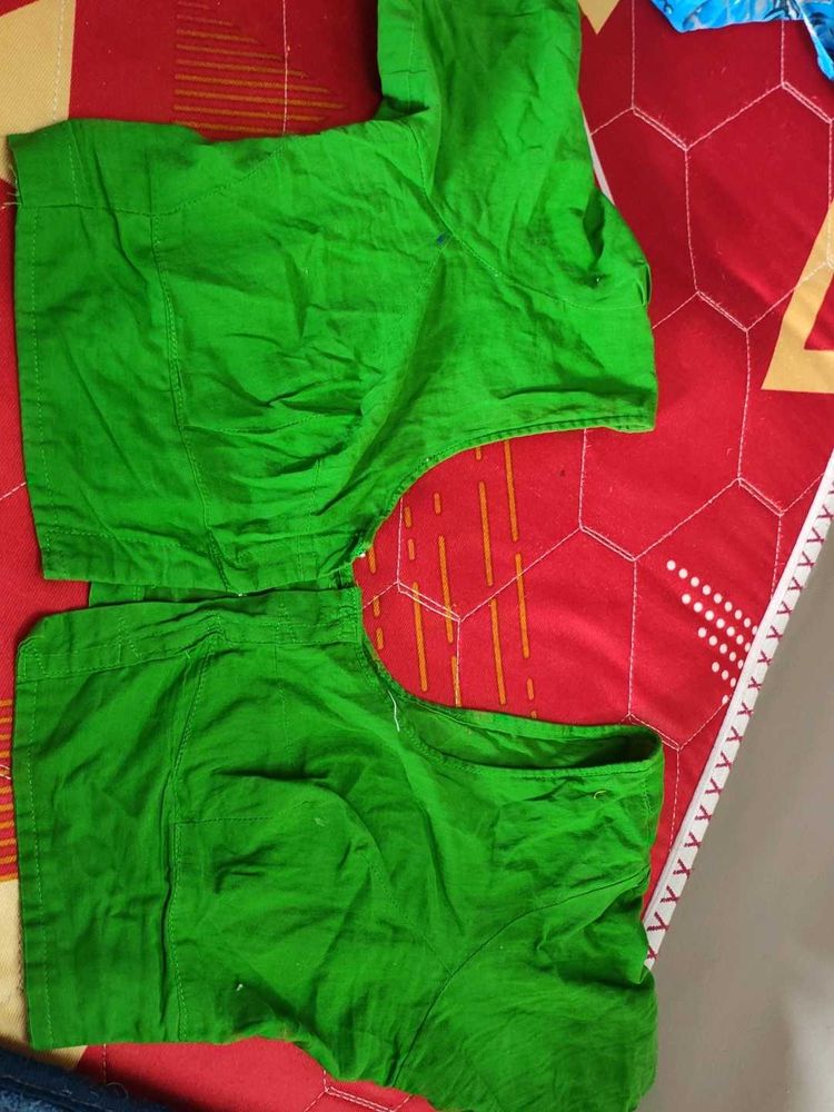 Vibrant Green Cotton Blouse