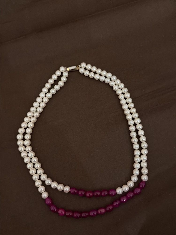 ruby and pearl neacklacw