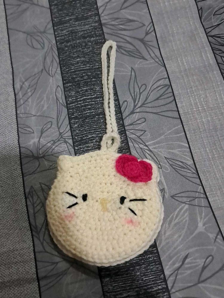 Handmade(crochet)Hello Kitty Crochet Pouch