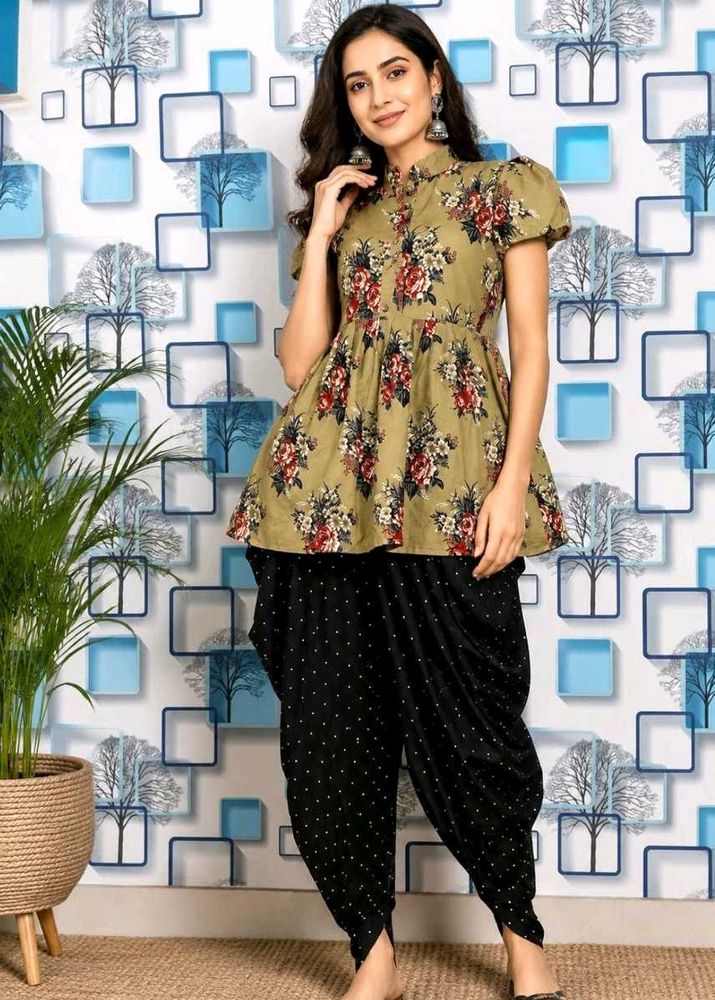 🇮🇳Girl suit Designer dress Floral Peplum Kurta