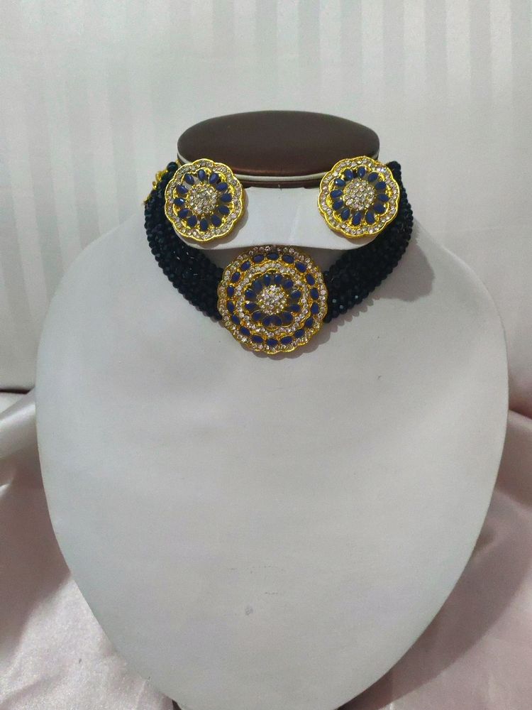Blue Crystal Ad Choker