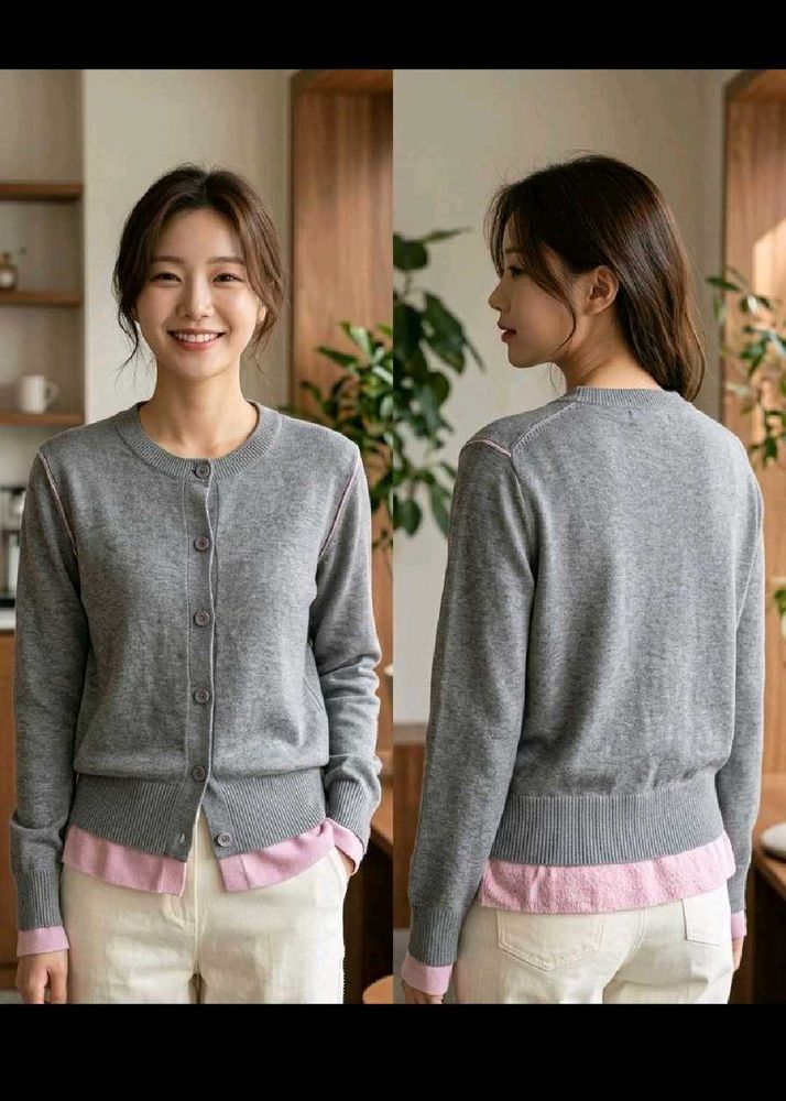 Dual color korean Cardigan
