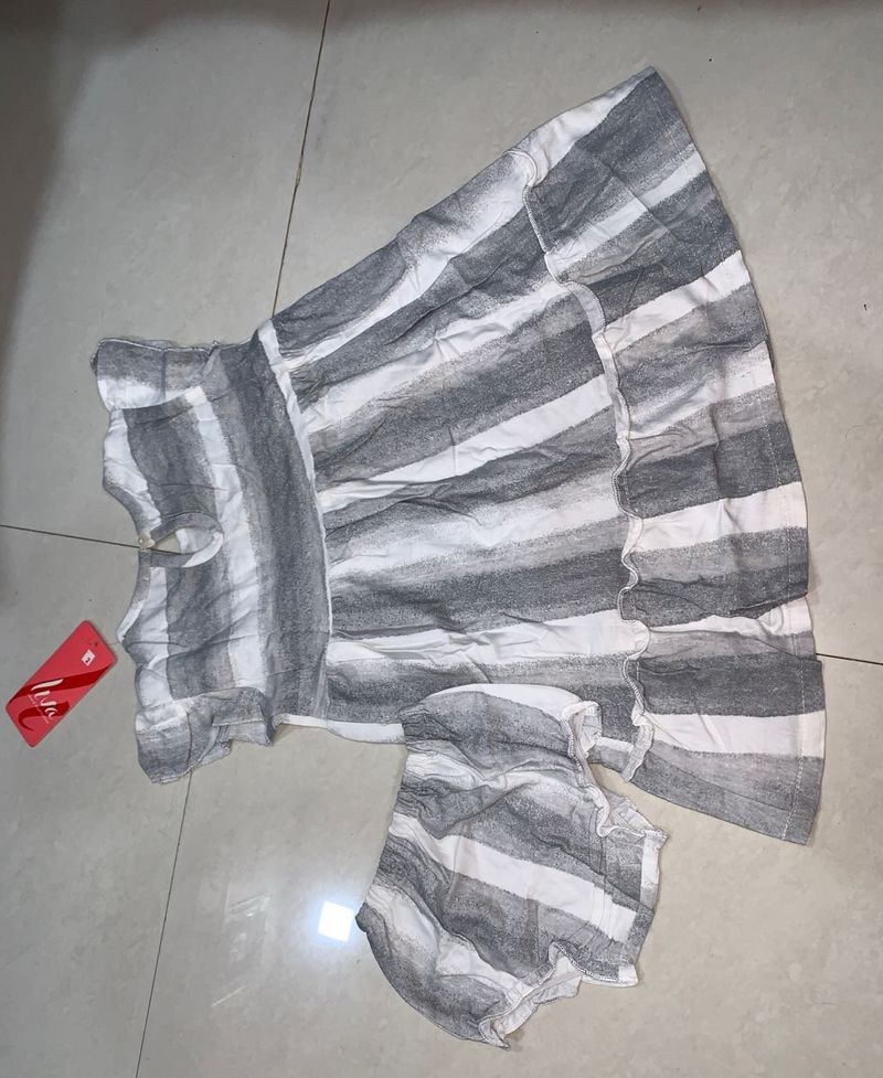 Striped Ruffle Dress