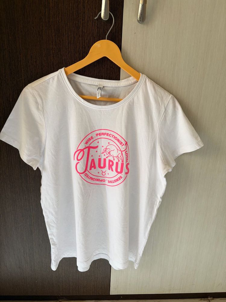 White Taurus Graphic T-Shirt