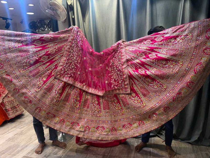 Stunning Pink Embroidered Lehenga Choli