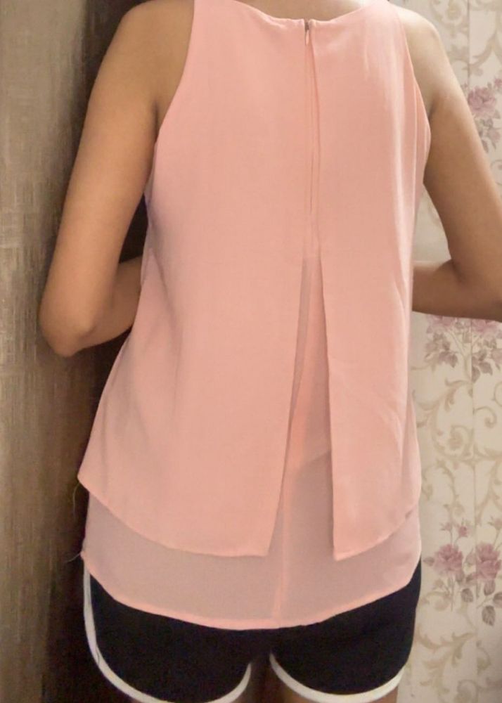 Flowy Pink Sleeveless Top