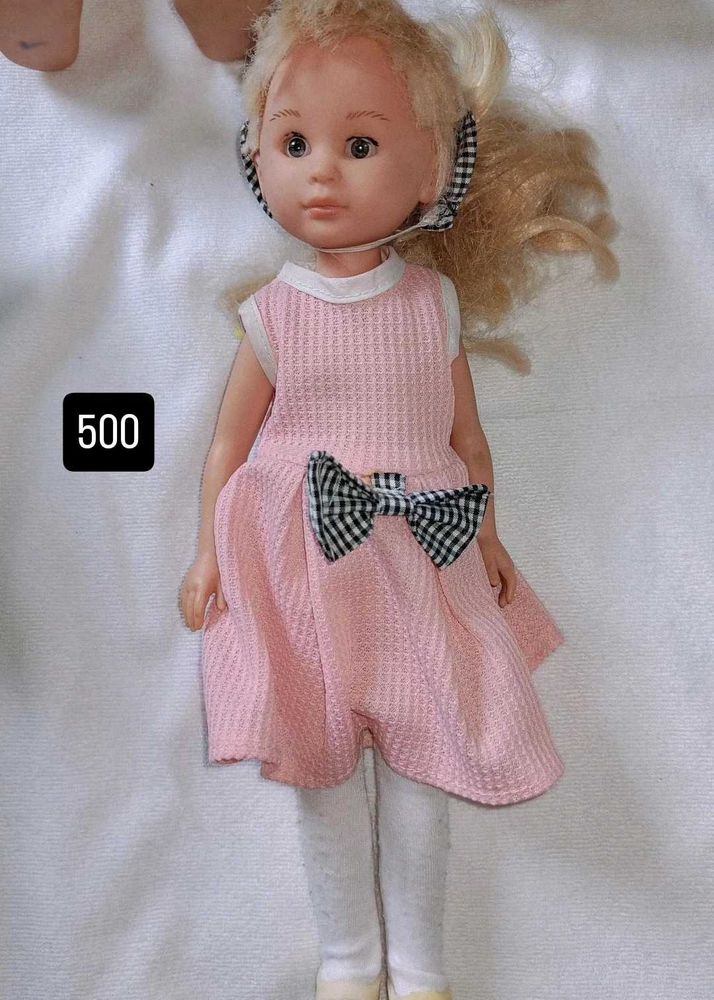 Vintage Doll in Pink Dress