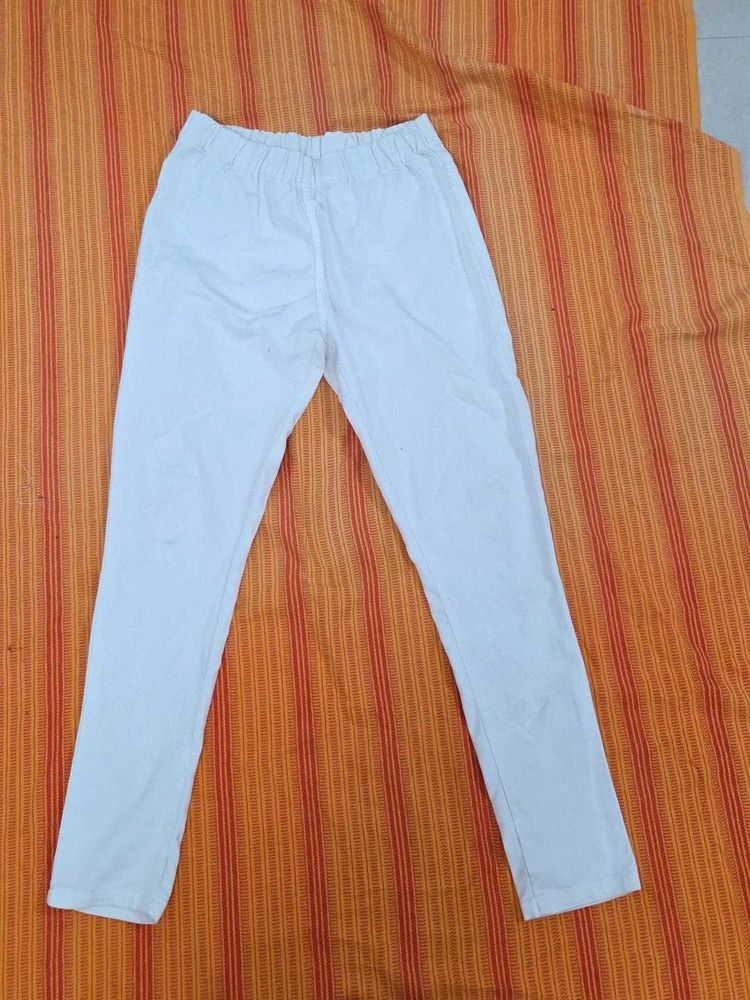 Comfortable White Cotton Pants