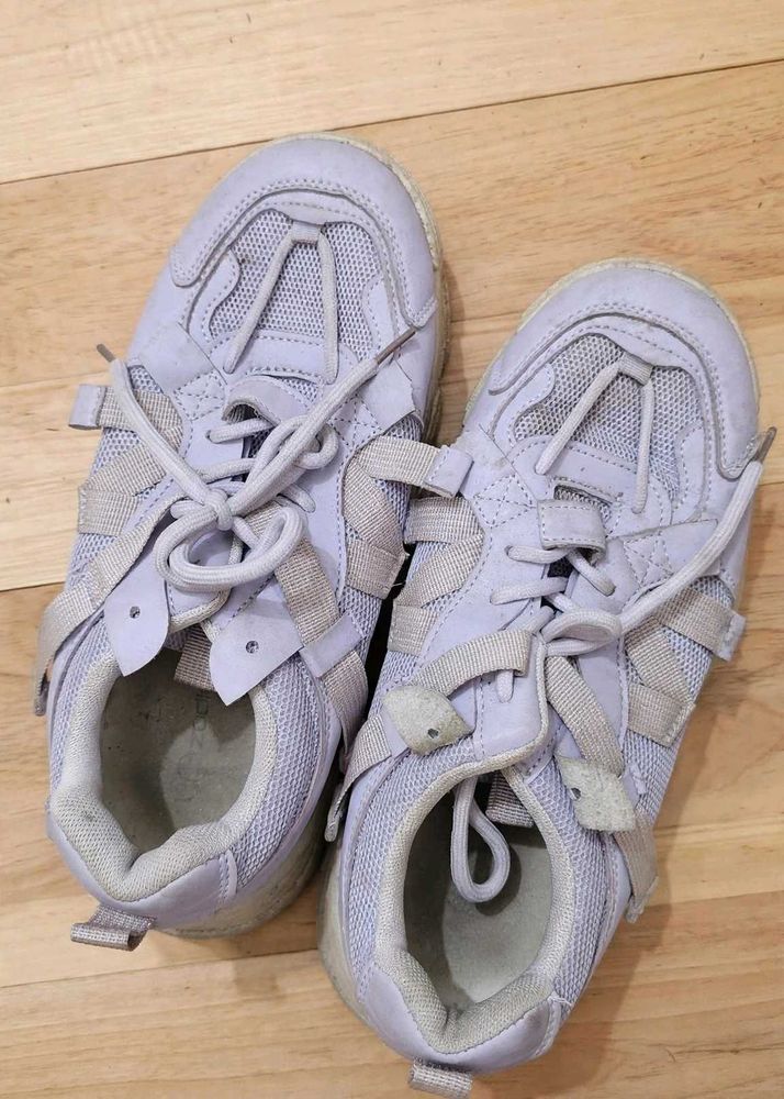 zudio Light Purple Chunky Sneakers