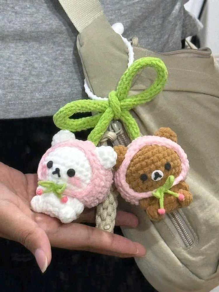Cute Crochet Animal Keychain[1 piece]