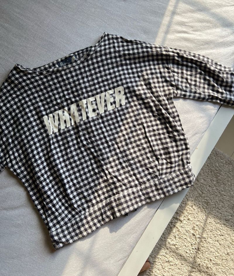 People - Trendy Gingham "Whatever" Top