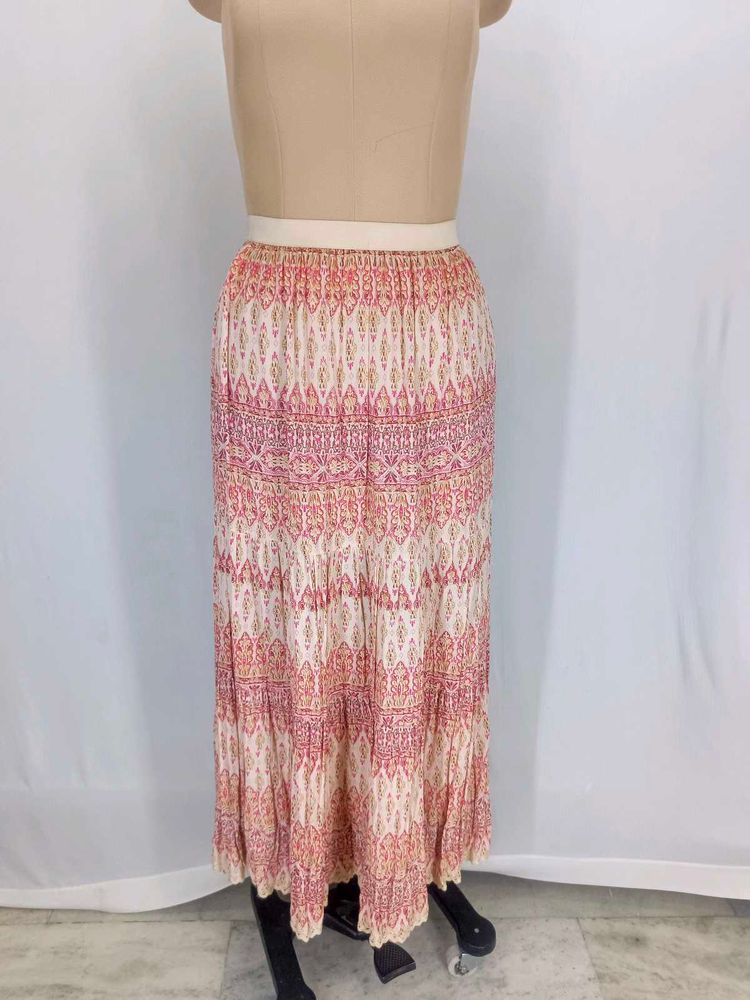 Boho Print Tiered Maxi Skirt