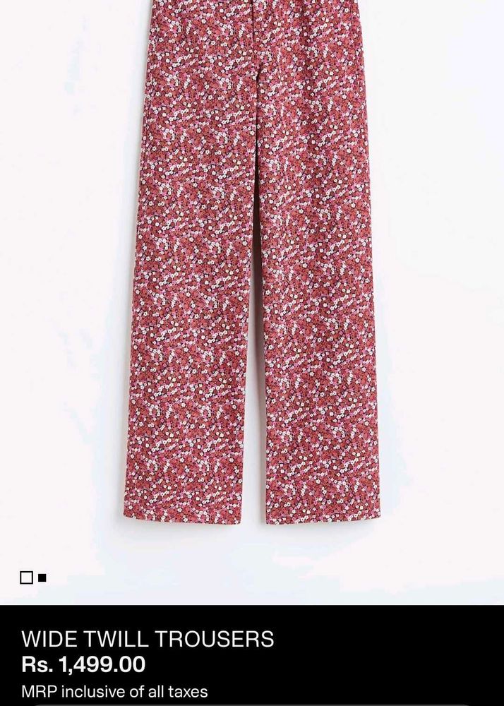 H&amp;M Floral Wide-Leg Pants