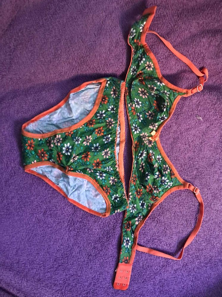 Floral Print Bra &amp; Panty Set