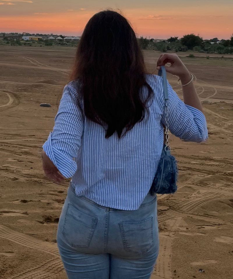 Viral Striped Blue Overshirt