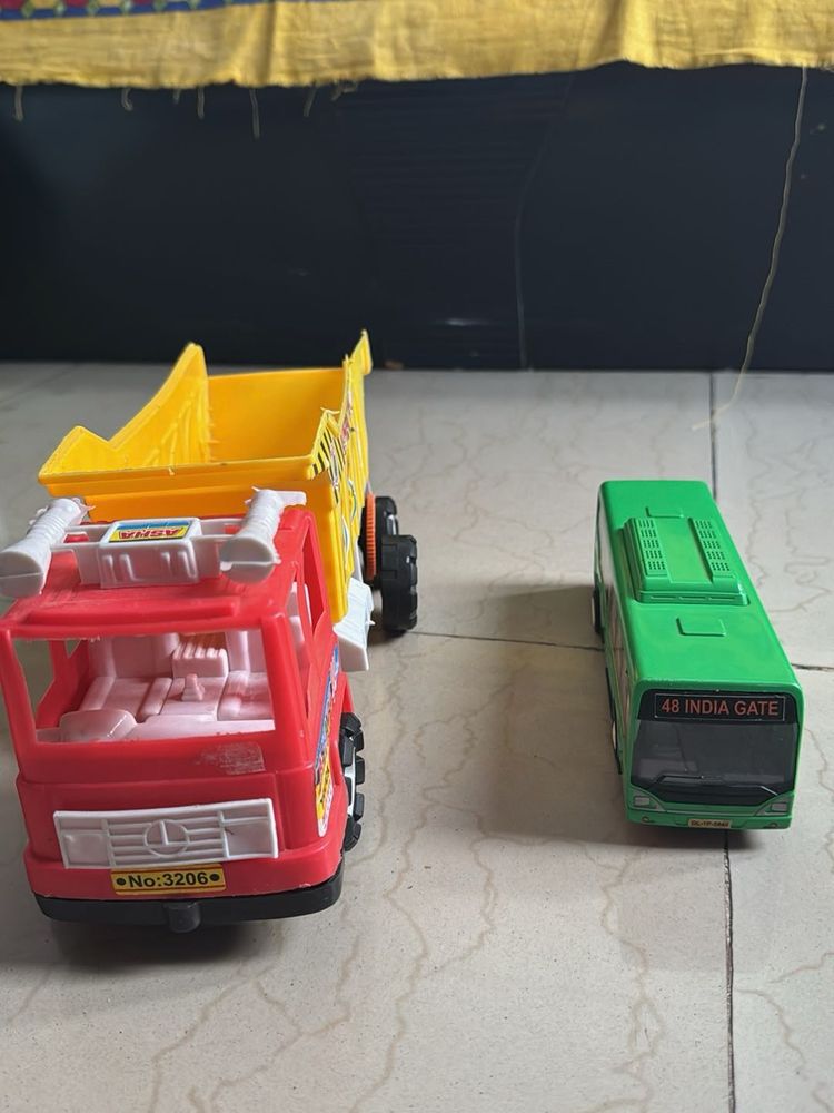 Toy Truck &amp; Bus Set