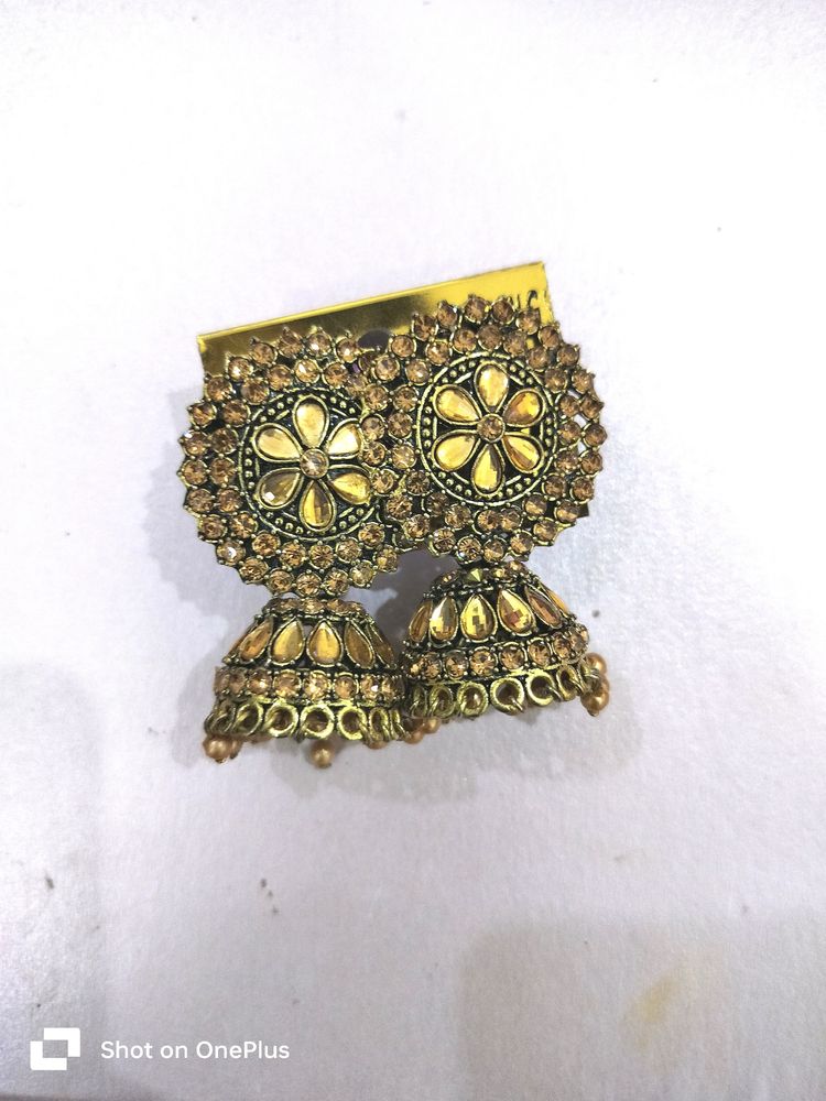 Ani Jhumka For Girls And Women(Gold Colour)