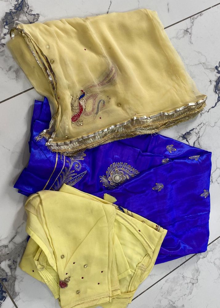 rajputi ghaghra kachli and odhni set