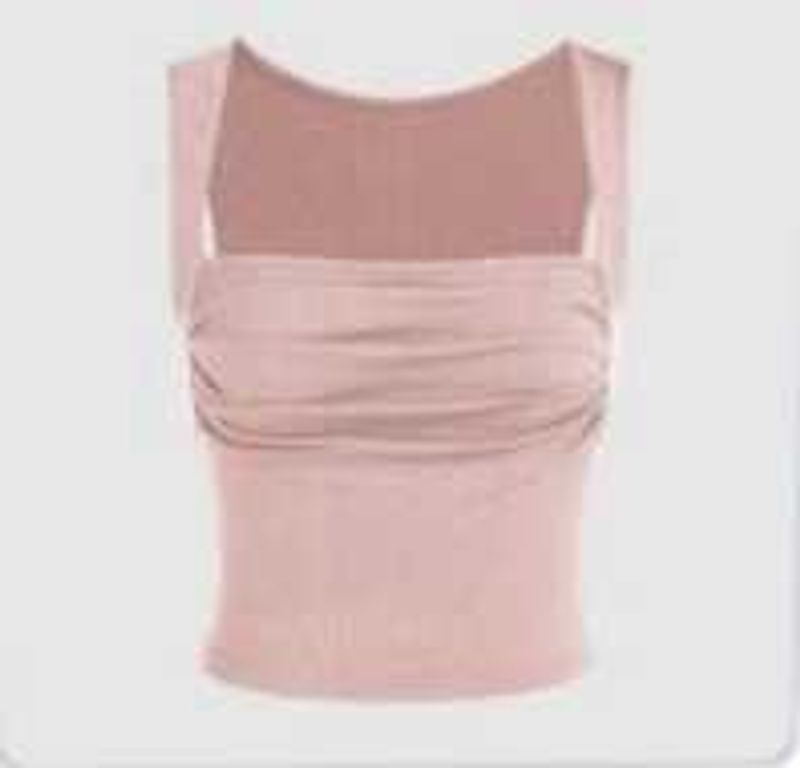 Peach Stylish Ruched Tank Top