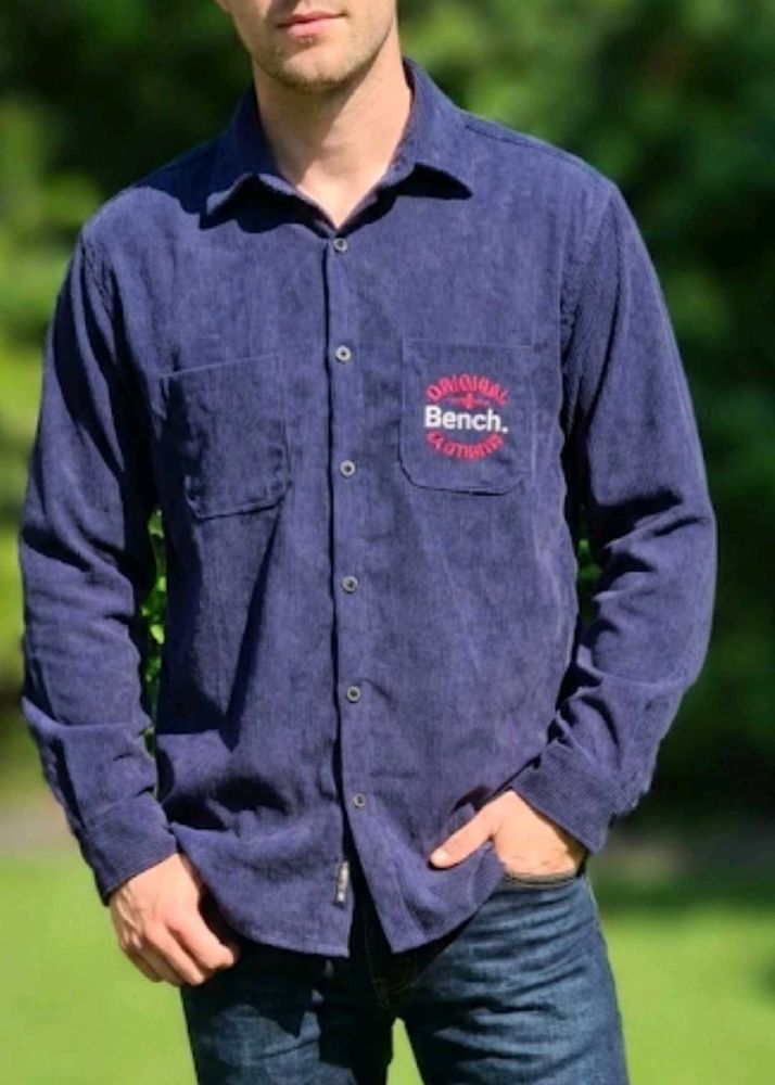 Bench. Navy Blue Corduroy Shirt