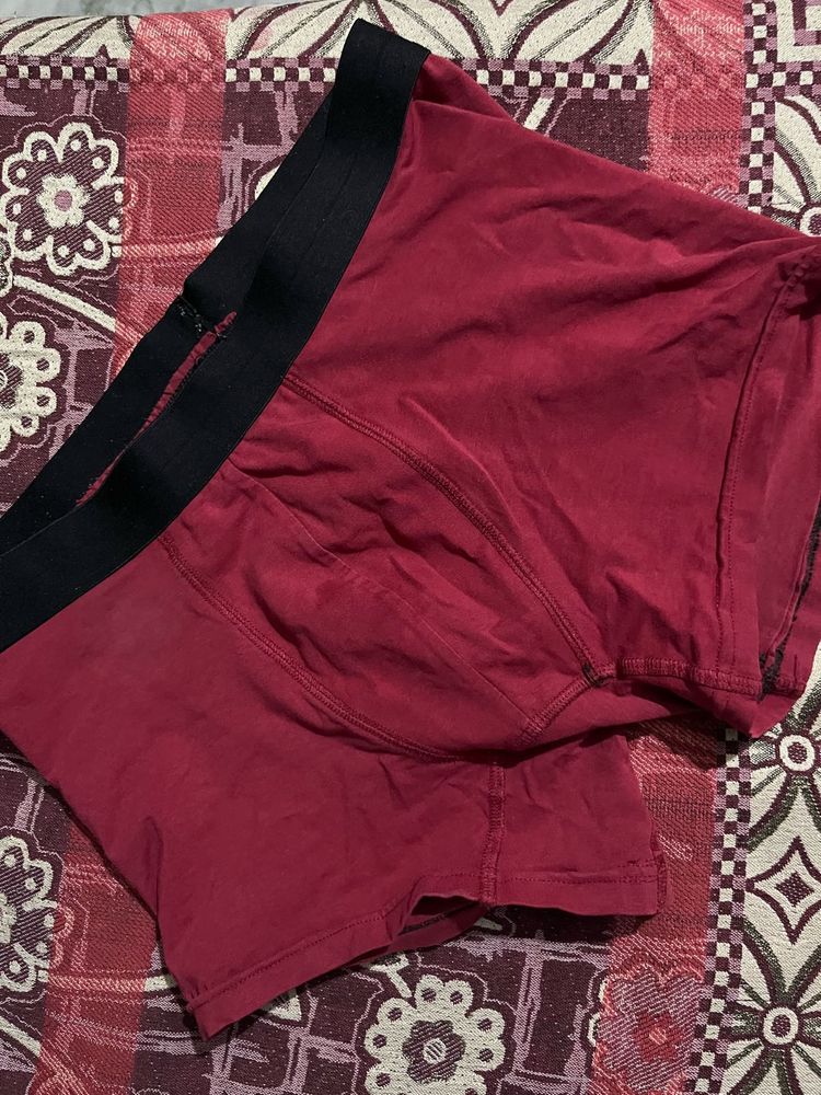 Maroon Trunk Underwear 2 time used