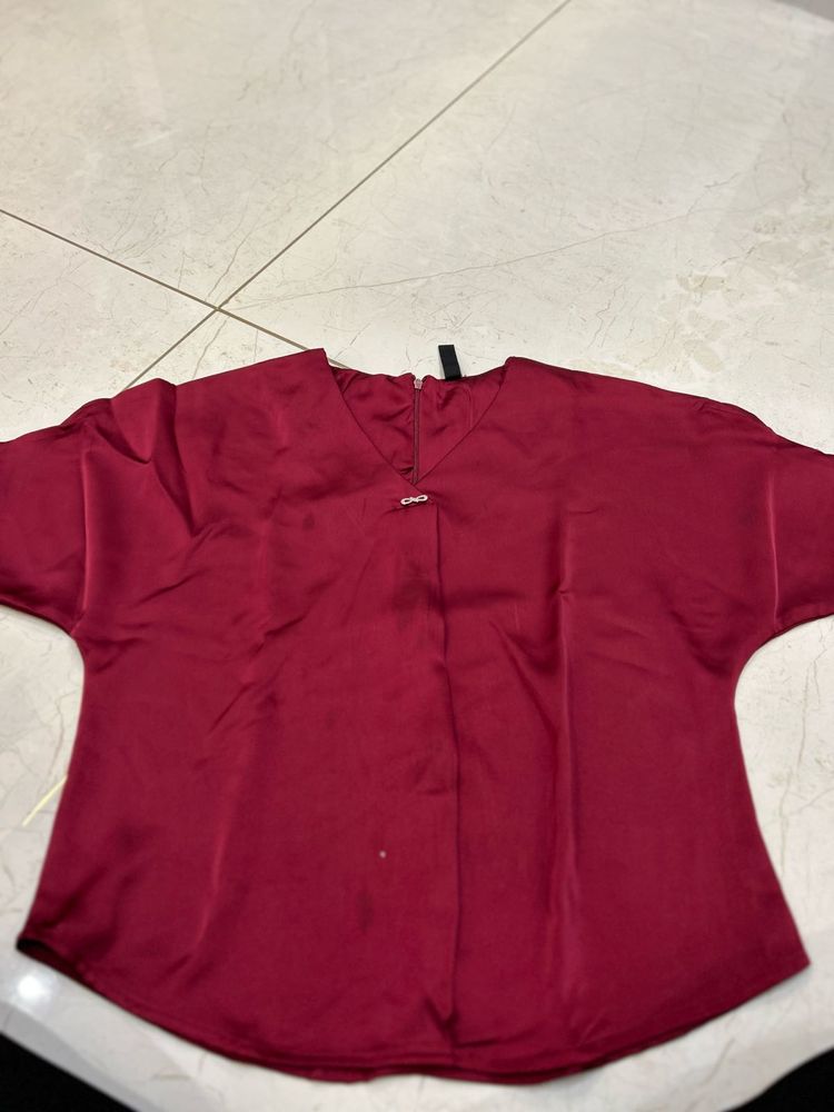 Elegant Maroon Top