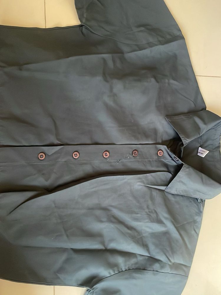 Classic women's Grey Button-Up Shirt