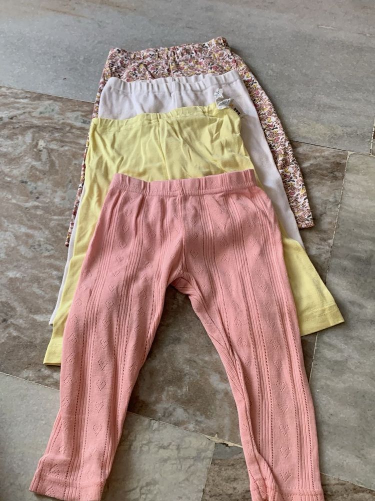 Set of 4 Girls' Leggings