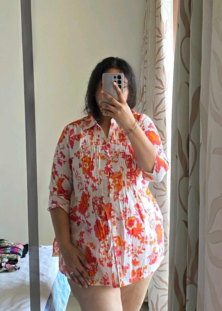 Vibrant Floral Print Kurta