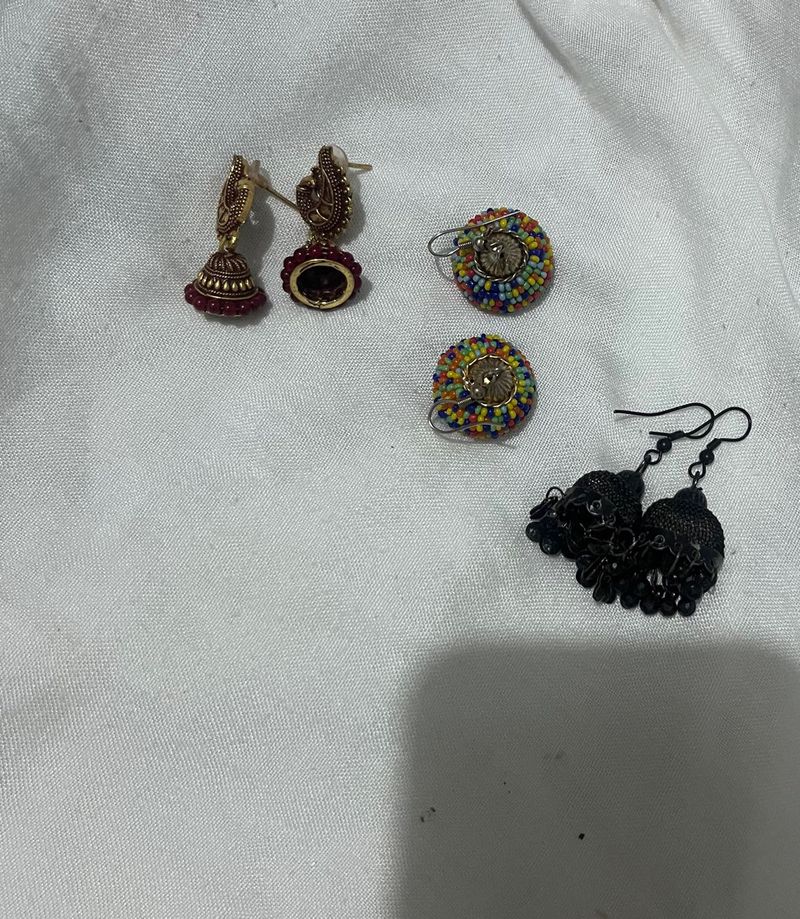 Assorted Jhumka Earrings Set