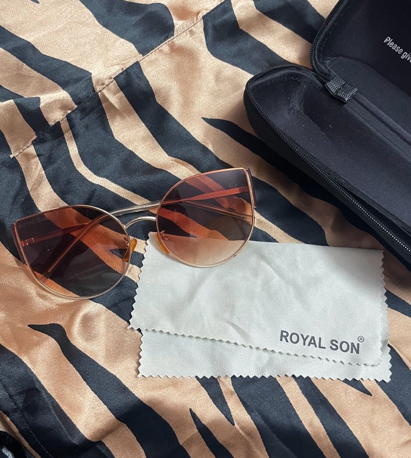 Brown Cat-eye Gradient Sunglasses For Women