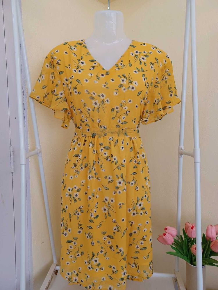 Floral Yellow Dress