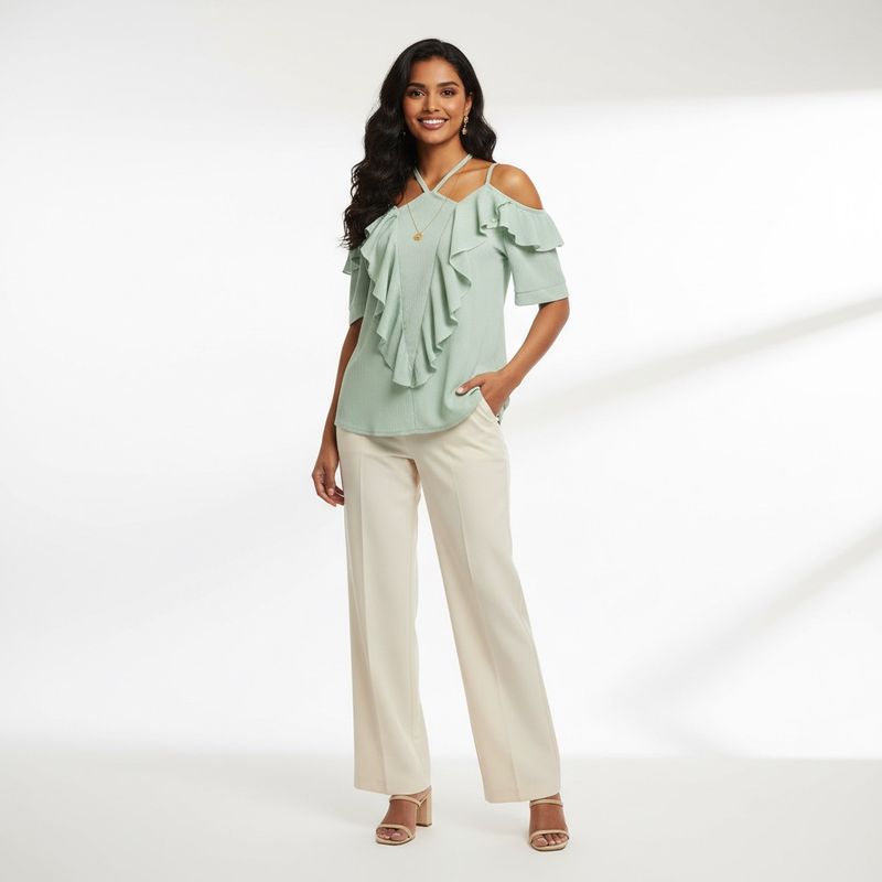 A Top With Designer Neck For Women
