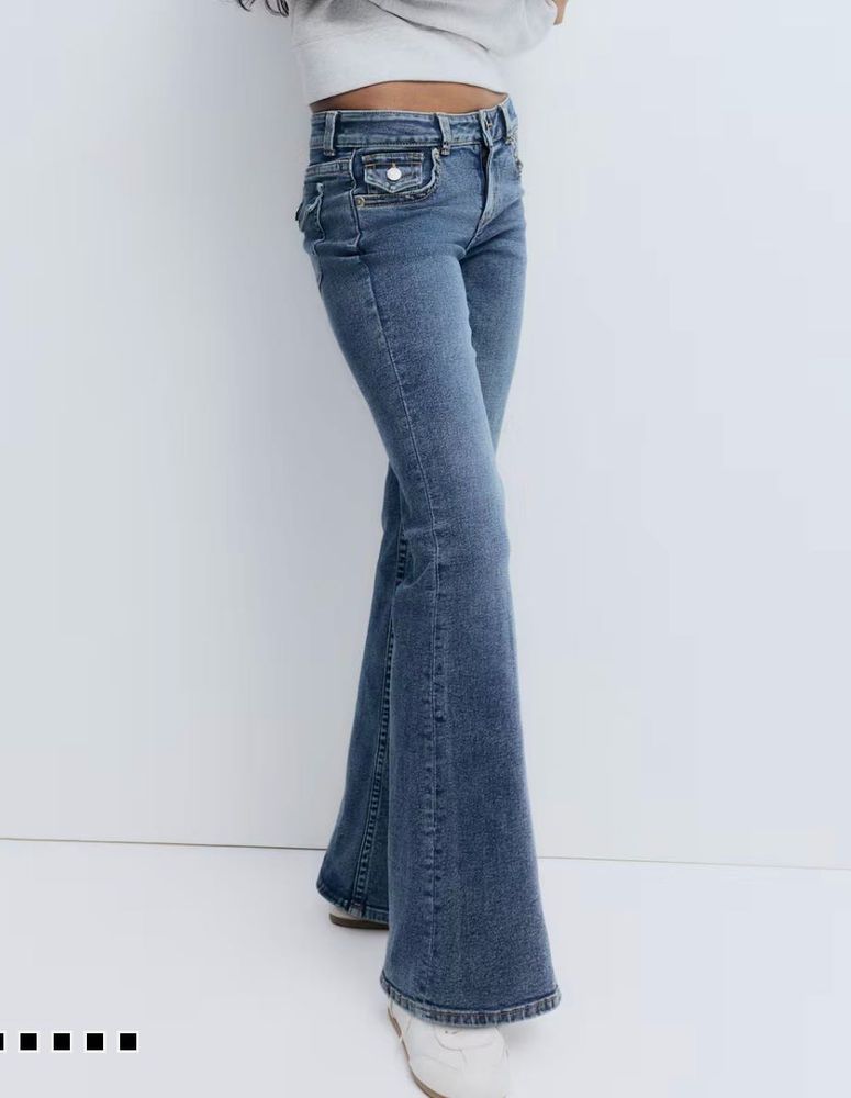 Kraus Vintage Women's Flared Blue Denim Jeans