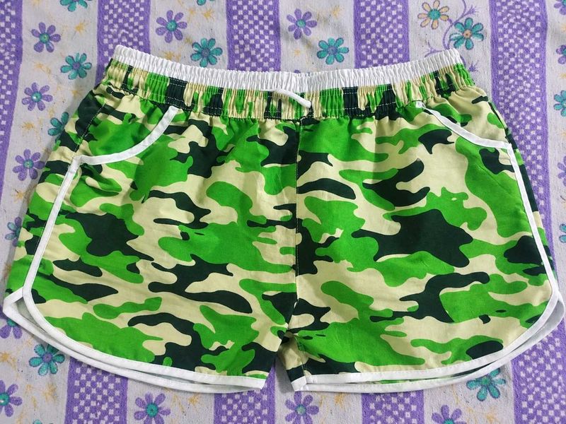 Green Camouflage Shorts